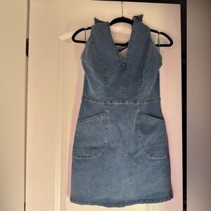 Denim Halter Dress